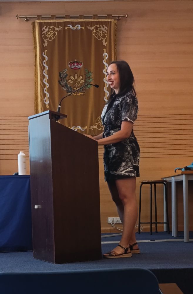 Sandra García Gutiérrez en su defensa de tesis doctoral