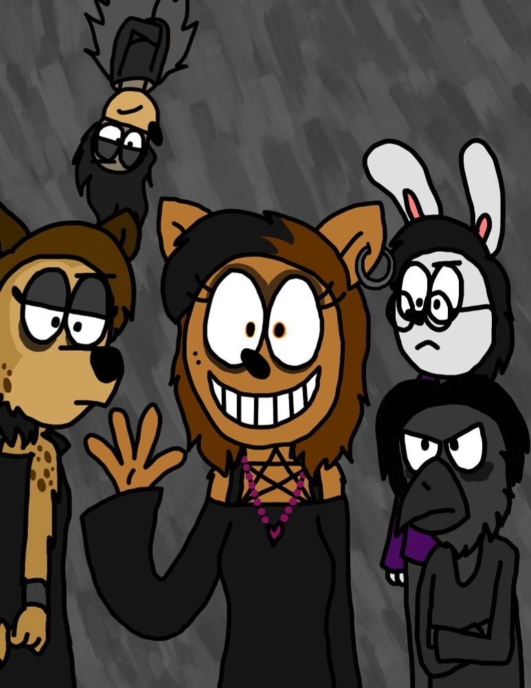 In her second year of high school, Janice decided to begin her goth phase. She dressed all black and started to hang out with the other goth kids and entered in their club... the only problem was... Janice was still too happy to be goth lol