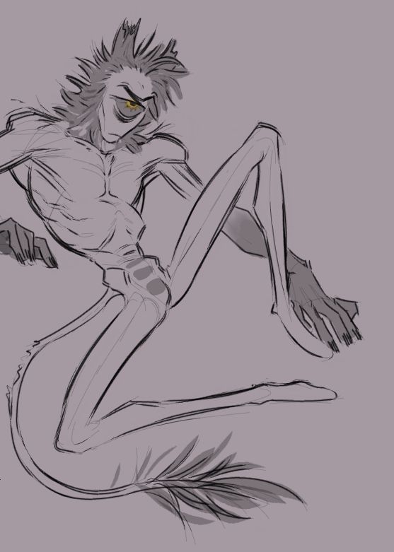 doodle of a mangy looking Cyclops....