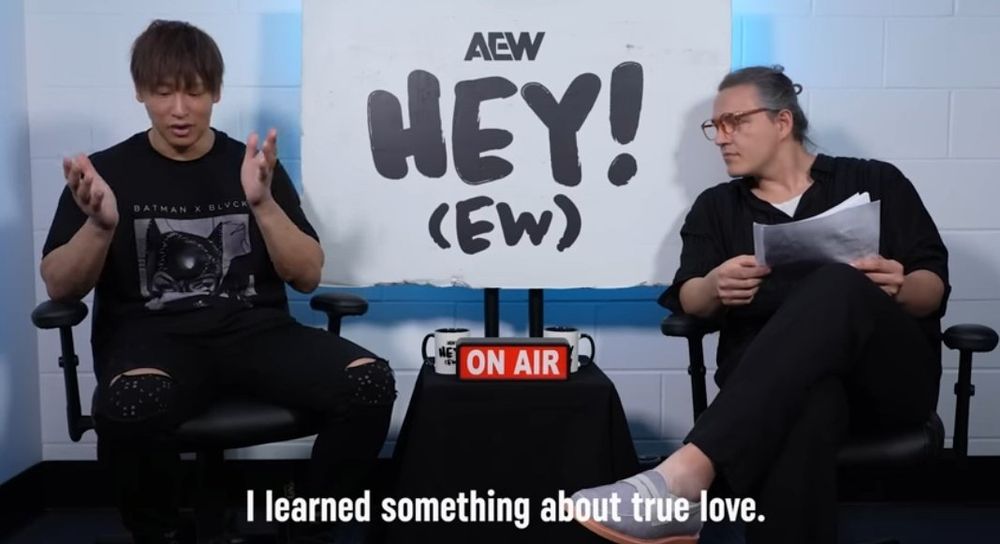 screenshot from the new hey!ew ep of ibushi answering rj city’s question about what he’s learned about love:

i learned something about true love.