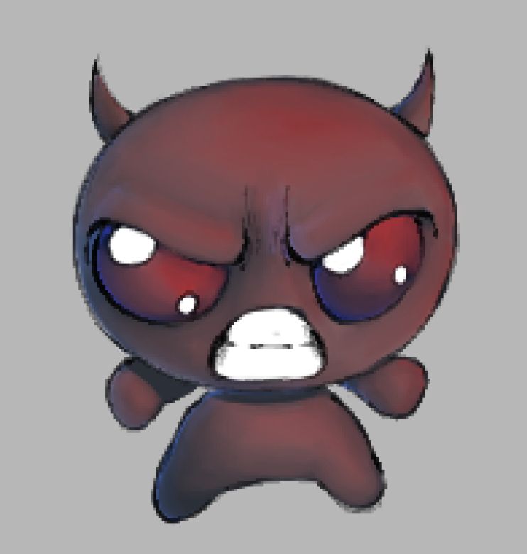 character appearance when picking up the pact from the binding of isaac