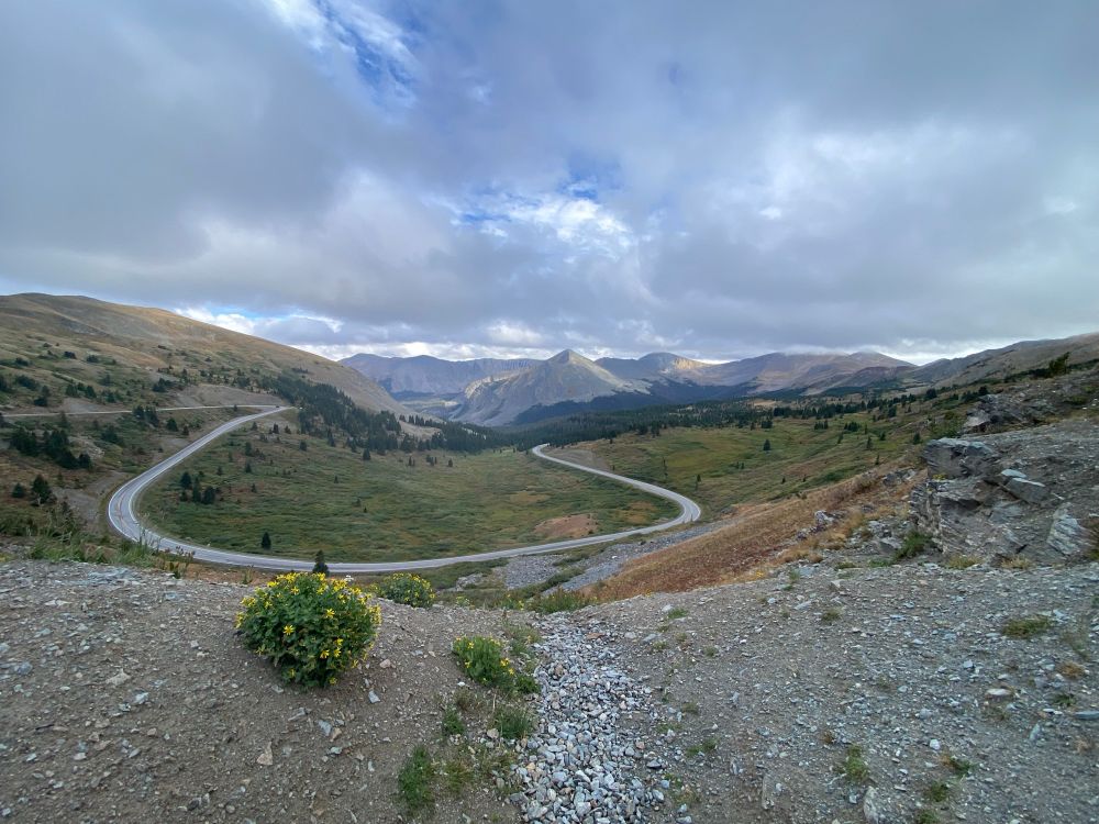 The east side of Cottonwood Pass in Colorado sees some stormy weather. 