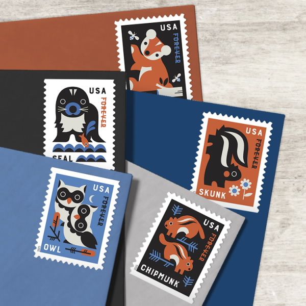 USPS baby wild animal stamps