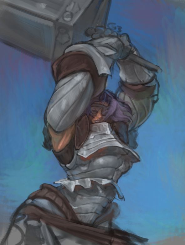 digital art sketch of the character Amalia fromt the game Unicorn Overlord