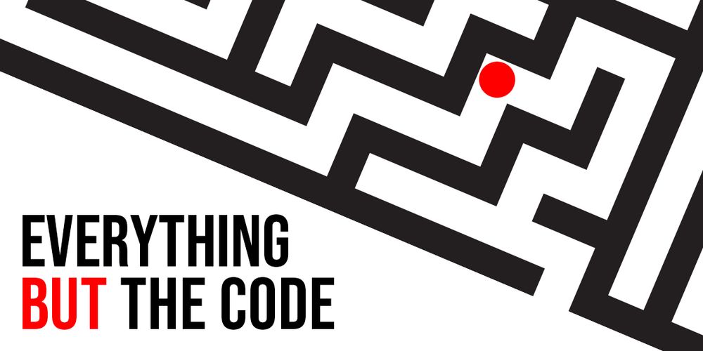 A red dot entering a maze.