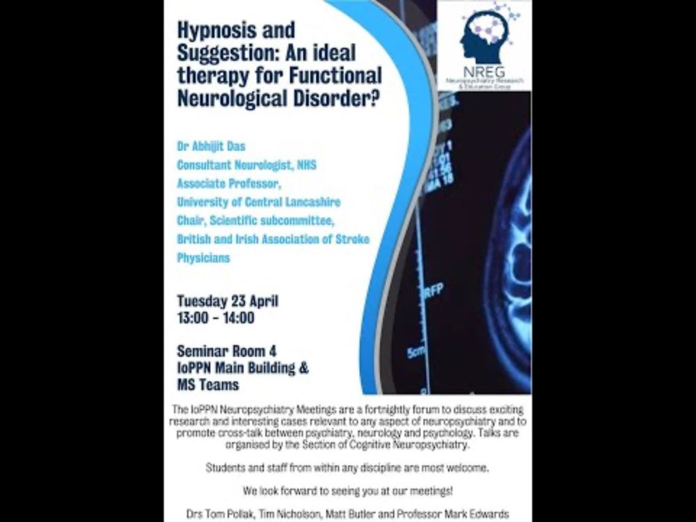 Hypnosis and Suggestion:  An ideal therapy for Functional Neurological Disorder (FND)?