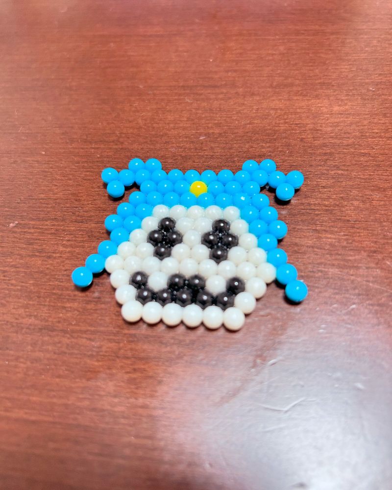 アクアビーズで作ったホ…