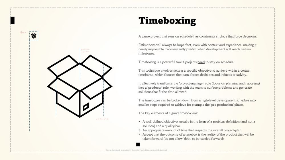 A tip on how to ensure projects stay on track by using timeboxing
