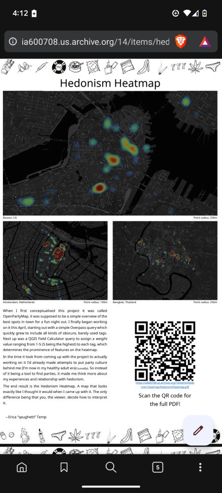 A poster depicting "Hedonism Heatmap" of Boston, MA