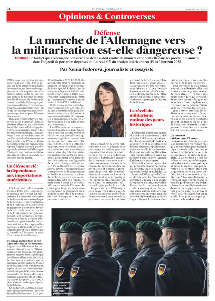 L'ancienne patronne de RT France cherche à affaiblir la défense européenne (c'est sa mission depuis le début).