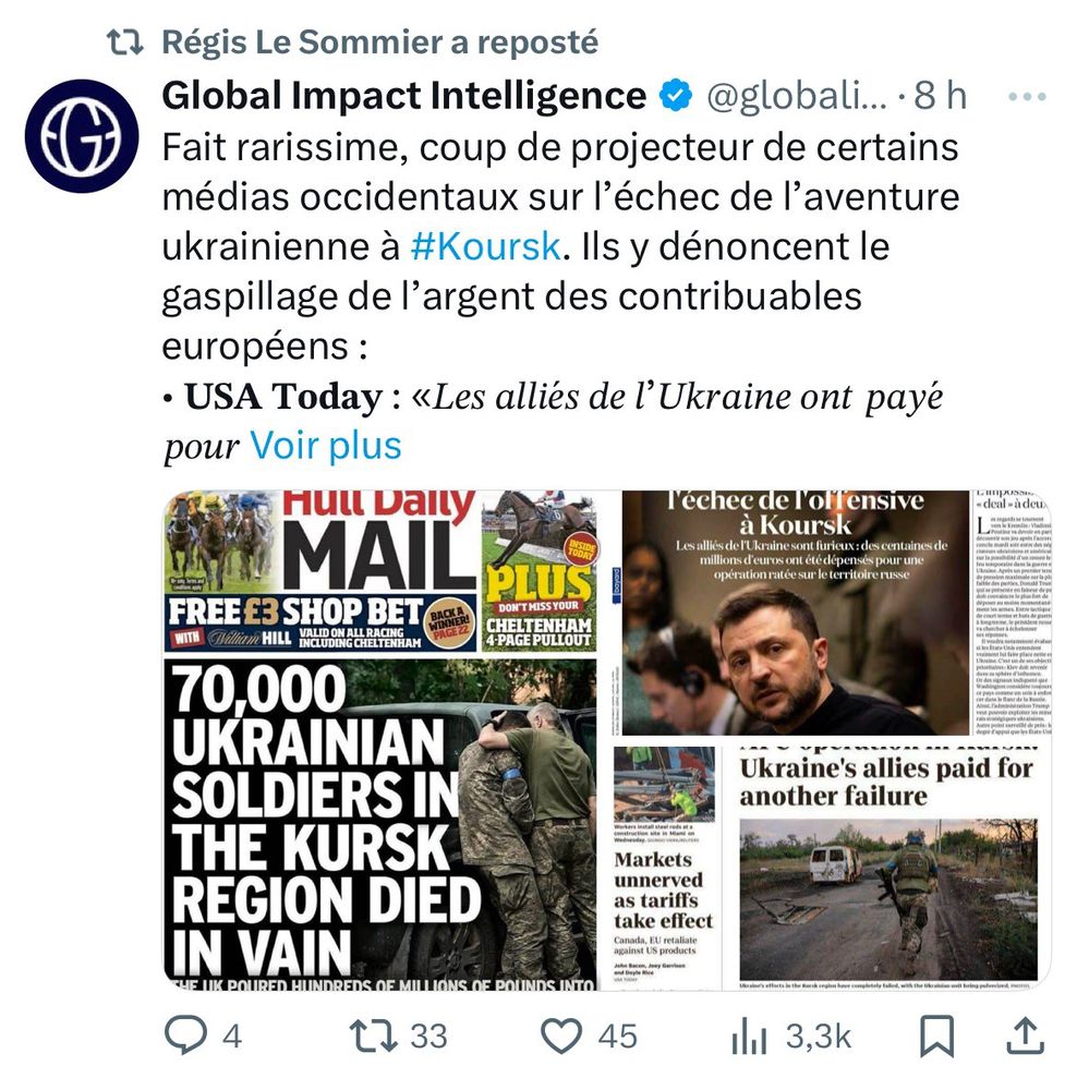 Capture d'écran du RT de Régis le Paillasson