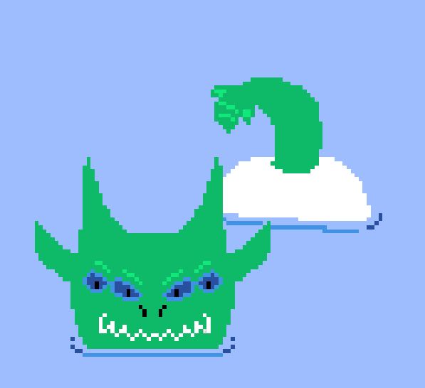 A big green kaiju swimming in the ocean. Also don't use wplace it's full of bad actors.