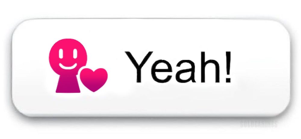 The Miiverse Yeah! Image, but the icon is a gradient of pink & purple instead.