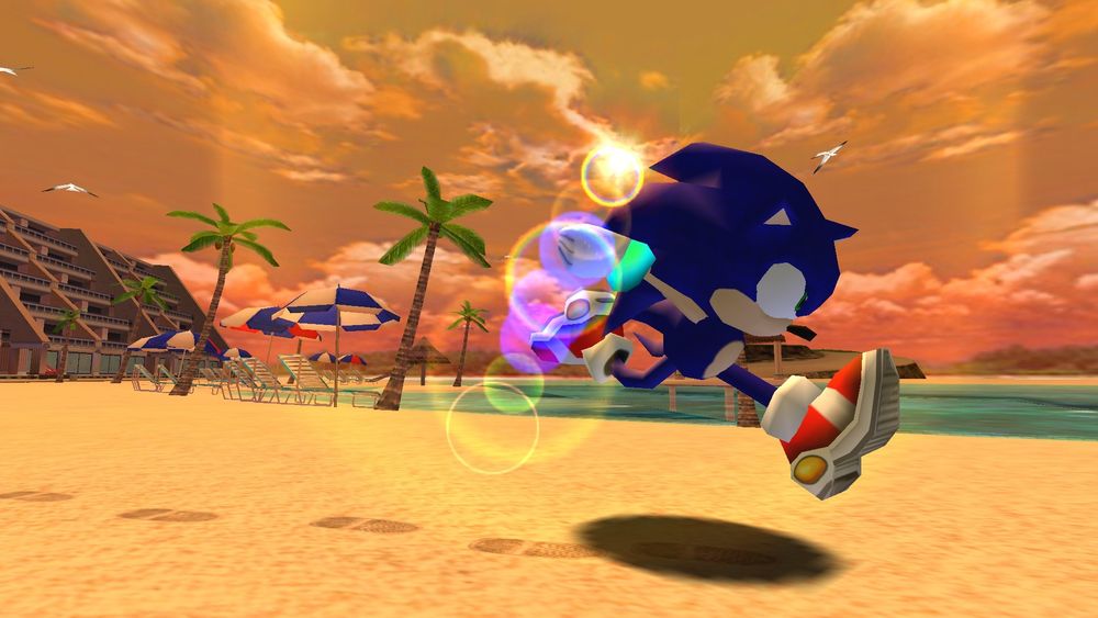 sonic running through emerald coast 