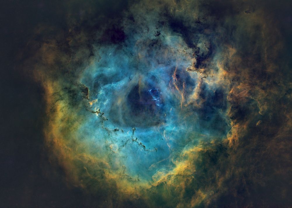 Rosette nebula in SHO palette - starless. 