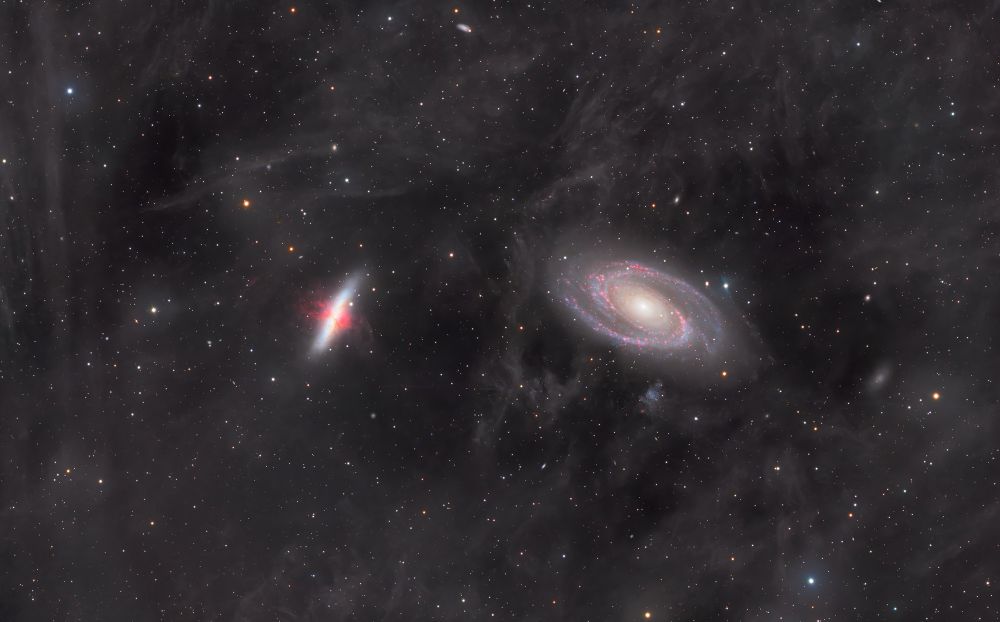 Astro photo of messier 81 and 82 - a pair of galaxies in the constellation of Ursa Major