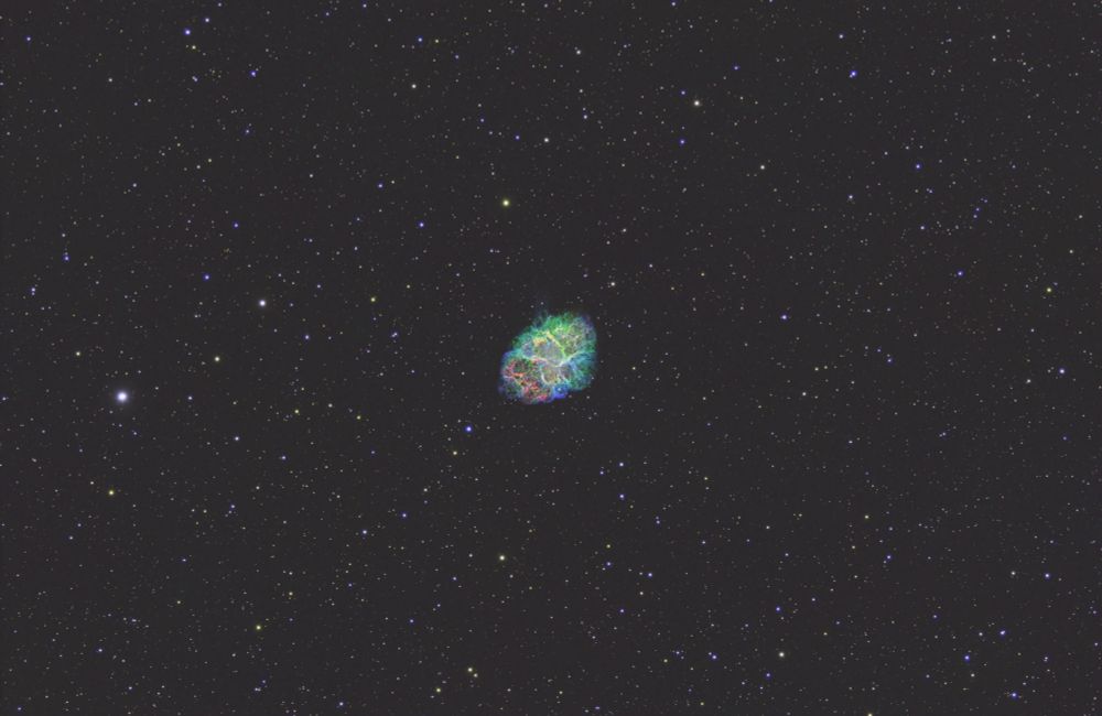 Astro photo of the Crab Nebula in narrowband. 