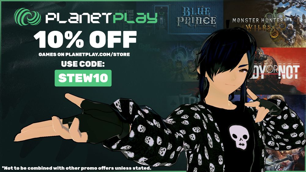 Use promo code STEW10 for 10% on the PlanetPlay storefront and help support green initiatives with your purchases.