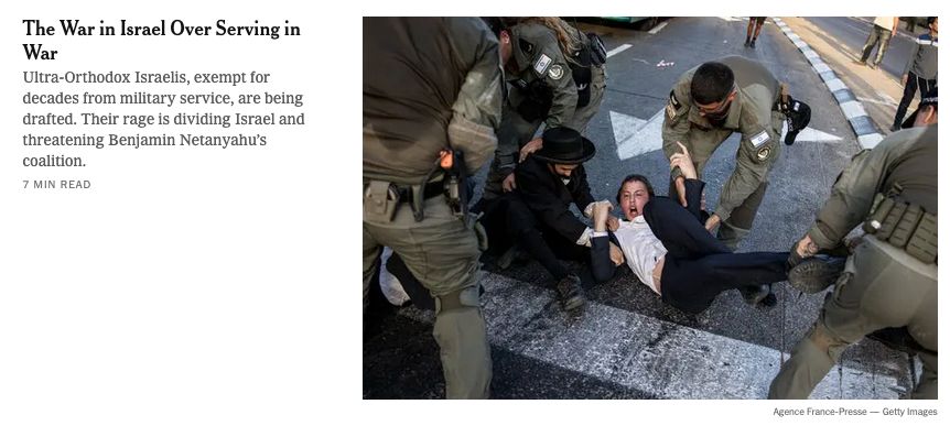 A screengrab from the NYT with the headline 
