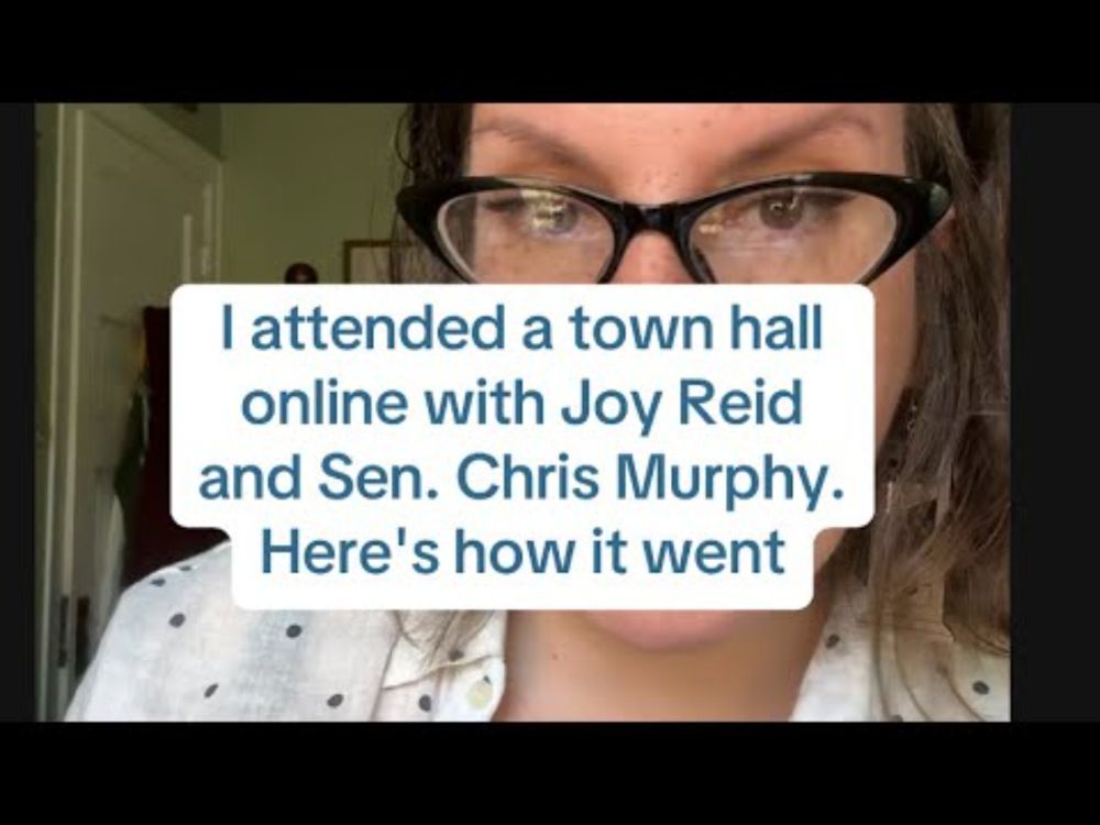 I went to a virtual Town Hall with Joy Reid and Senator Murphy