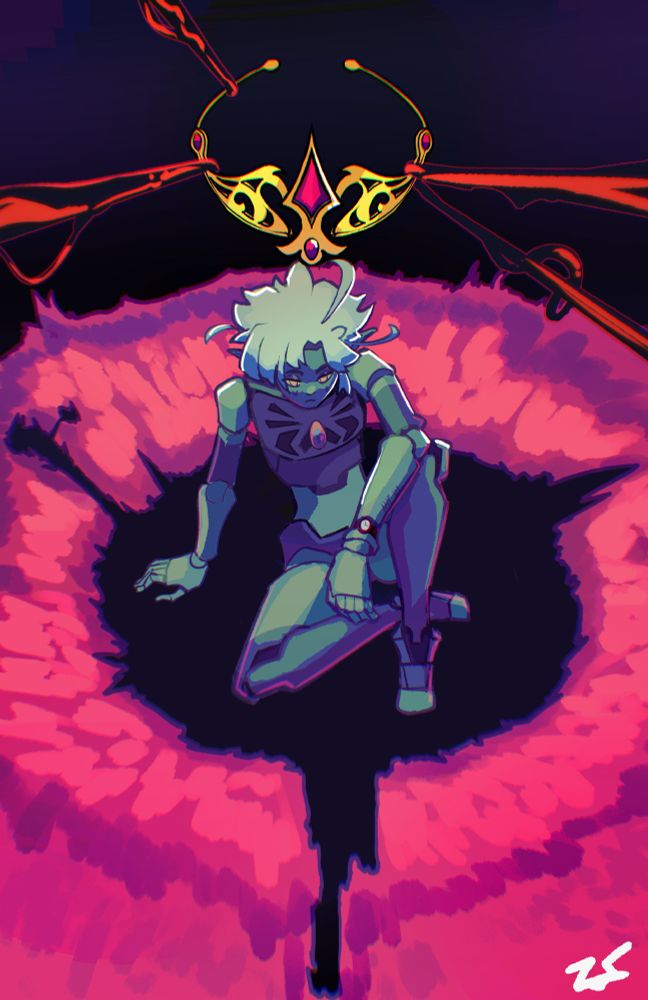 "I don't want it." Olivine says as they sit in a field of scarlet covered grass unable to move from their circle. Another one of the Lady's visions seems to be at play here. 

Before this, just after they had left the previous room with the mirror, they stumbled upon what looked like a throne room. It'd be hard to tell that a monarch ruled here with the state it was in, but the crumbled throne spoke wonders to the mind. Even with no king, you could feel the presence of a royal entity. And in front of the throne lied a patch of grass with an opening in the center of it. Olivine chose to walk into this patch to stare at the throne when suddenly the Lady's voice returned.

"You want it, don't you? My crown. My name. It's all yours, Natalie."
And suddenly an immense pressure could be felt towards the perimeter of the circle. 
"I don't want it." replies Olivine. A crown starts its descent onto Olivine's head.

"TAKE IT! FOR THE FUTURE OF OUR HOUSE, YOU MUST BECEOME IT'S NEXT HEIR AS NATALIE DESDEMONA!"
The descent stops as Olivine replies "I said my name is Olivine." Thorned vines wrap around the crown immobilizing it completely. "Your crown, your name, your legacy. It means nothing to me. And I choose to end the life of the one named Natalie." They pause before they give their final answer, "I don't want it."

And just like that the illusion ends. Olivine decided that it's probably time to end their journey of the ruins and decides to take their search elsewhere. To find out the desperation of the Lady and the ones who are responsible for her demise, Olivine travels to the utopia known as Khlier.

END

Thanks for reading! Wasn't originally gonna make a short story for this one but I said why not give a little more lore for Olivine before my big project for them and my other OCs. 