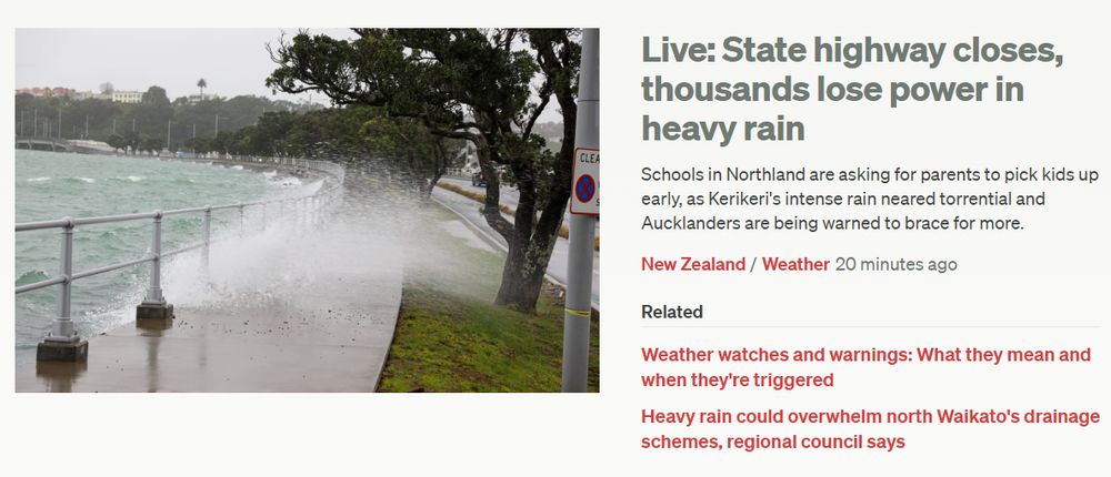 Live: State highway closes, thousands lose power in heavy rain