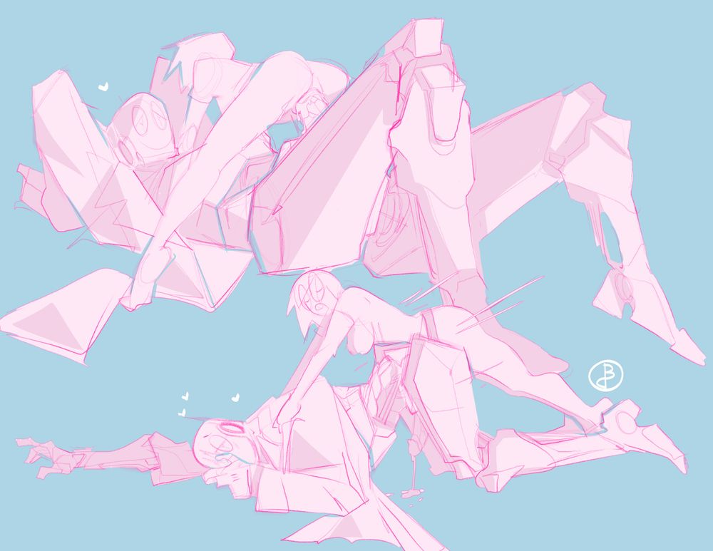 eva peggin her robot bf, spank