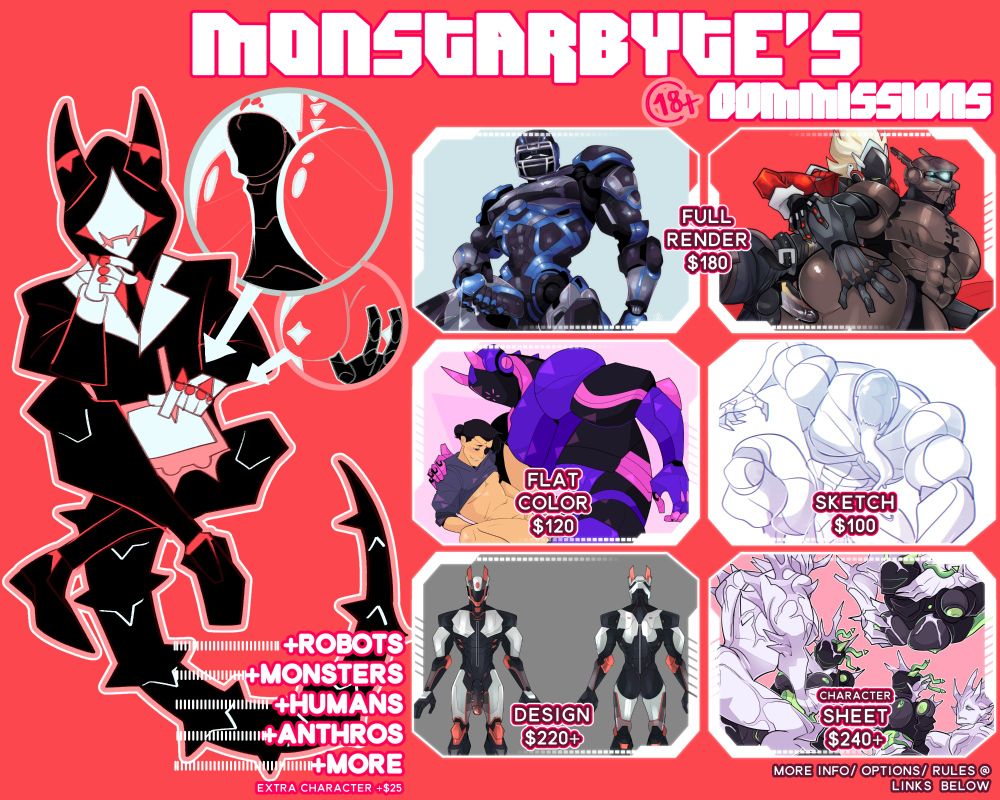 monstarbyte's commission sheet