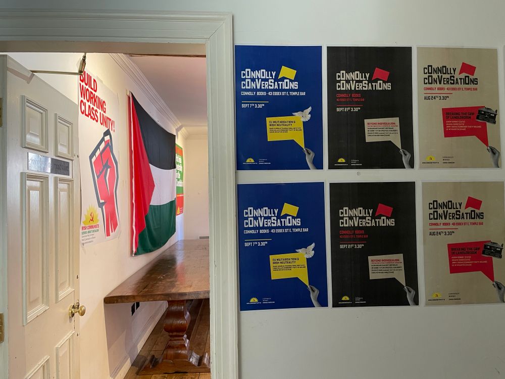 The community space of Connolly Books