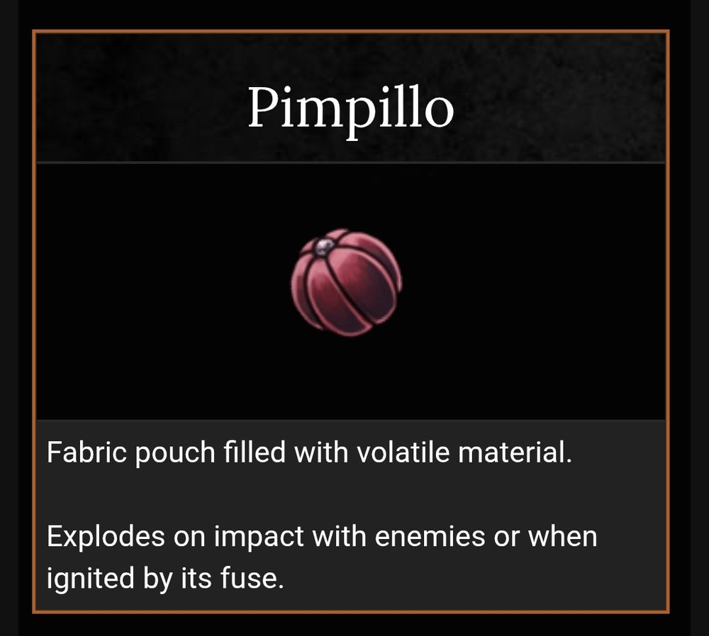 Bomba pimpillo de Silksong, parece una calabaza de color rojo.