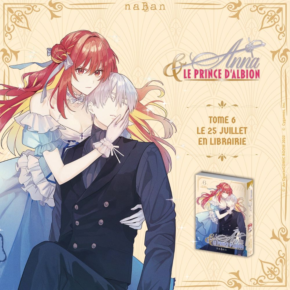Visuel du josei manga “Anna et le Prince d’Albion” d’An Ogura et Comic Room, publié en France aux editions naBan