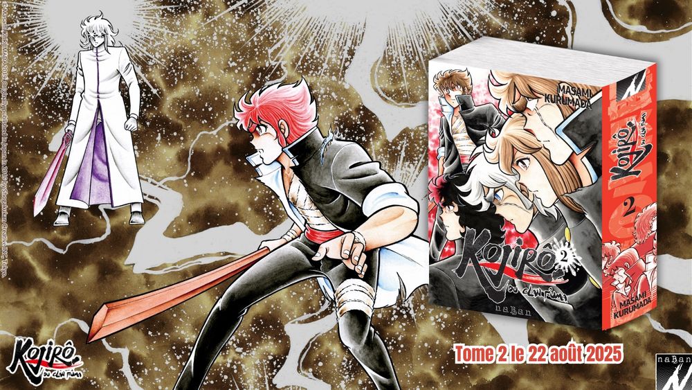 Visuel du manga “Kojirô du clan Fûma” de Masami Kurumada, publié en France par les éditions naBan