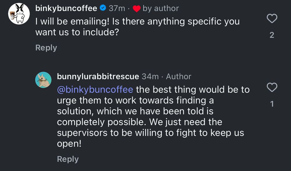 “the best thing would be to urge them to work towards finding a solution, which we have been told is completely possible. We just need the supervisors to be willing to fight to keep us open!”