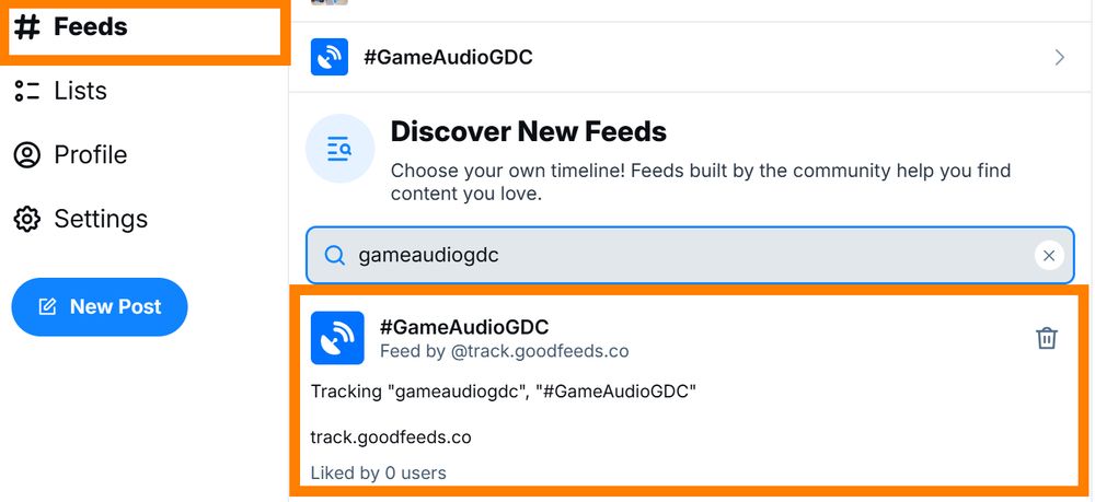 #Feeds Dscover NEw Feeds #GameAudioGDC