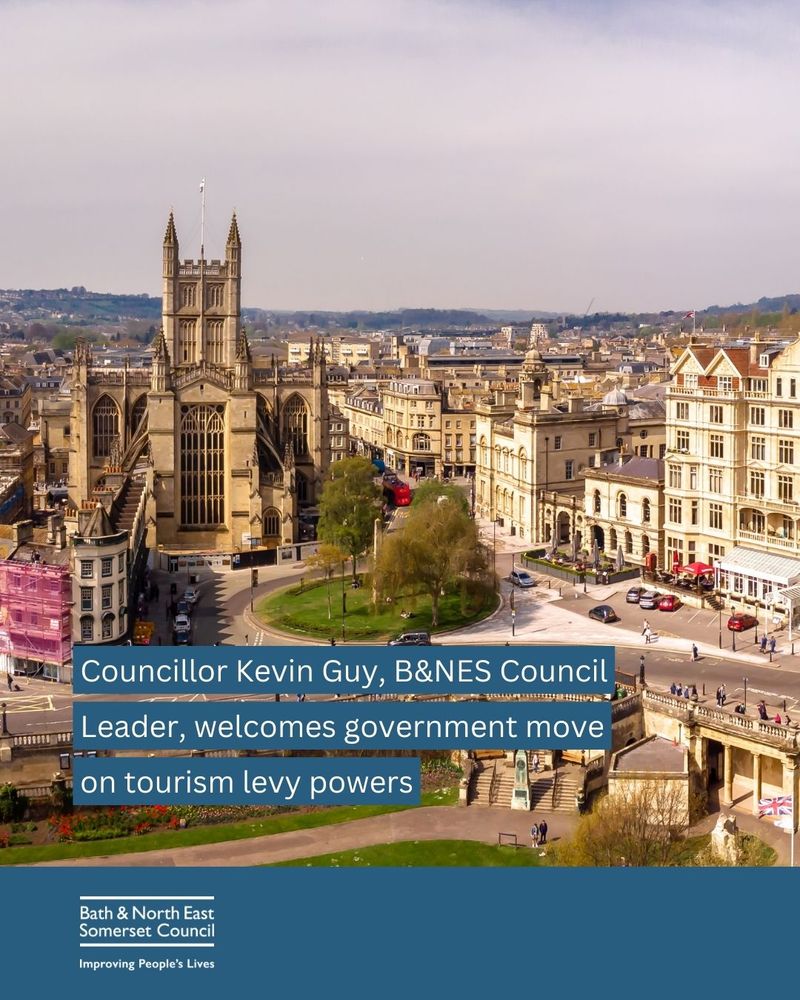 view over bath of Bath Abbey and centre of town