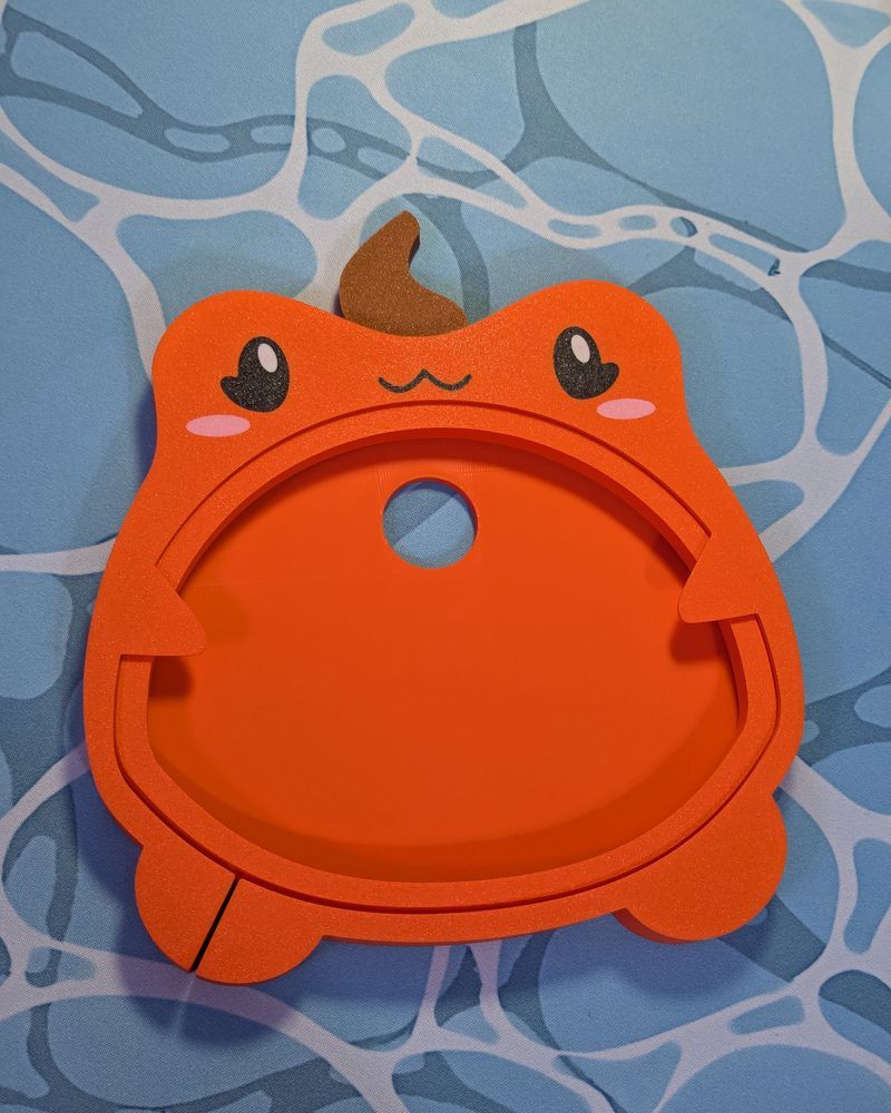 pumpkin frog embroidery hoop
