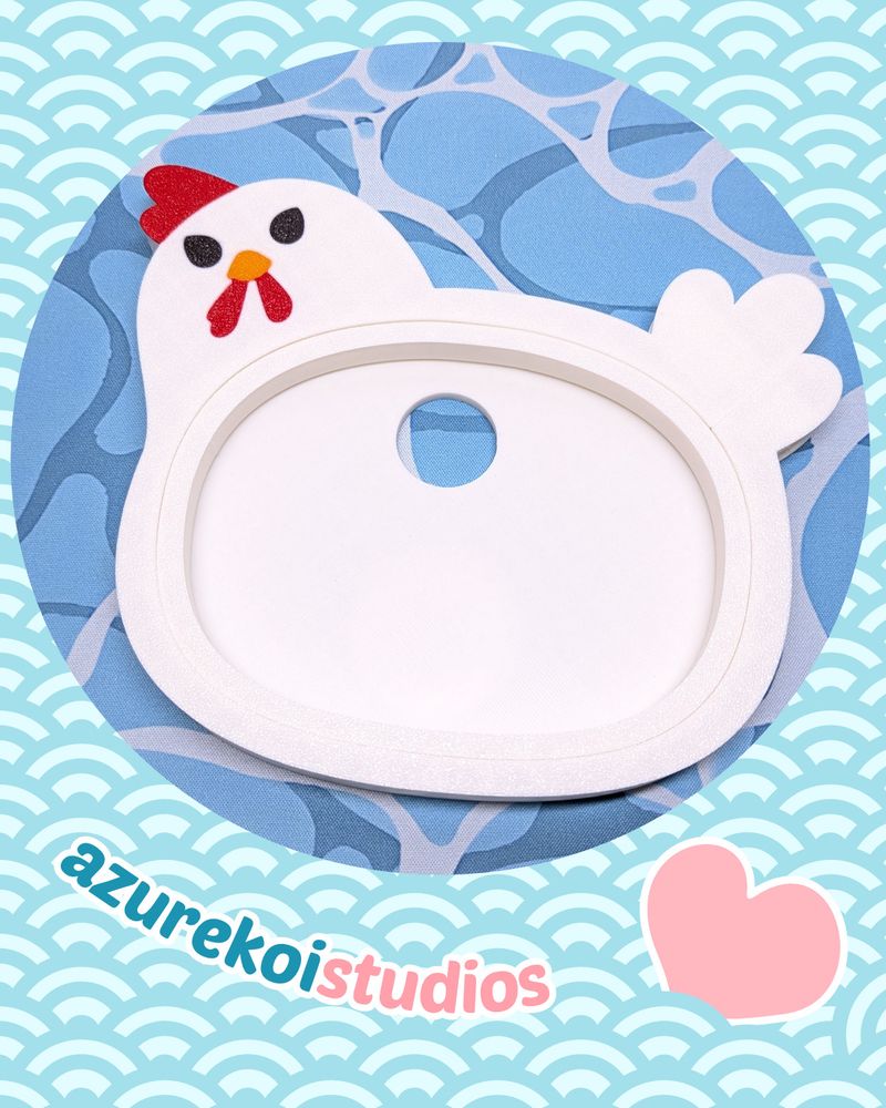 chicken shaped embroidery hoop