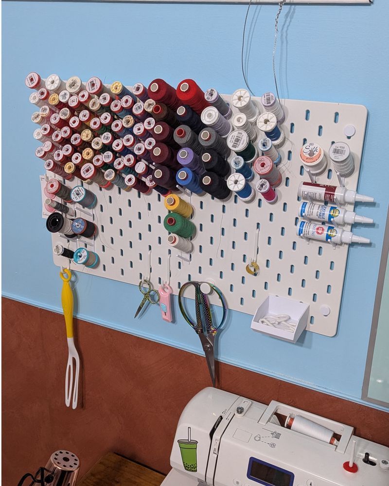 pegboard with threads ect