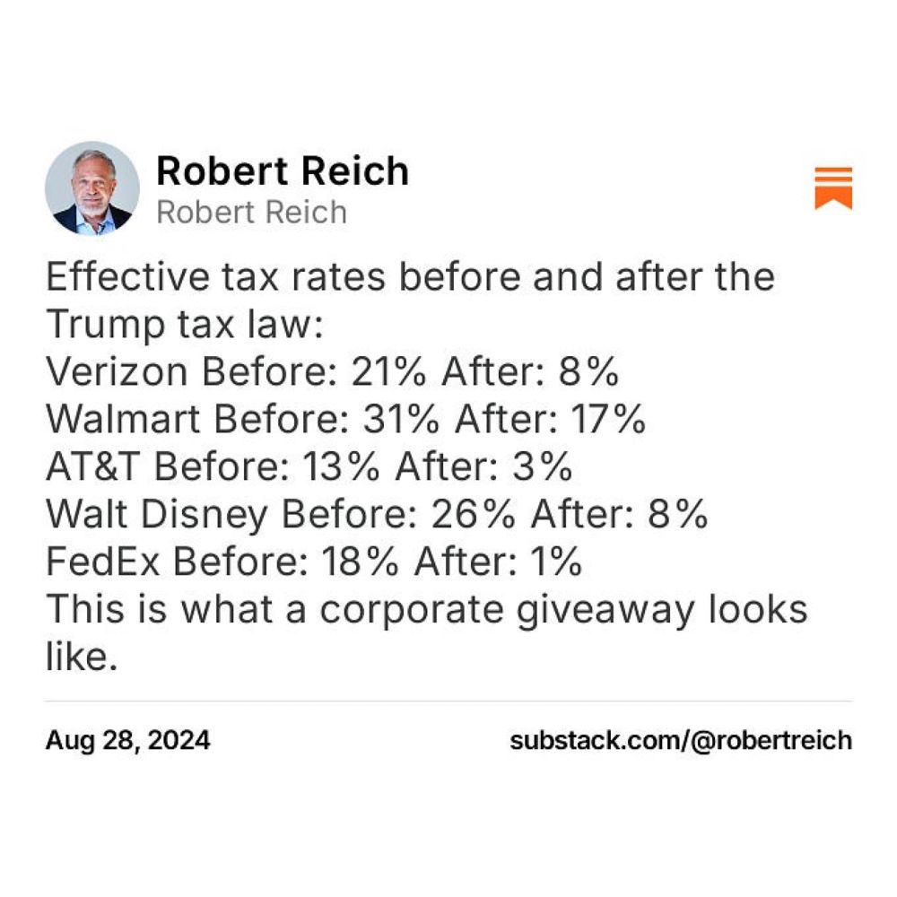 Robert Reich on Substack