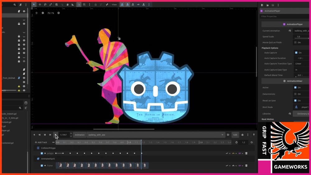 https://gripfastgameworks.itch.io/auto-collisionpolygon2d-from-animatedsprite2d