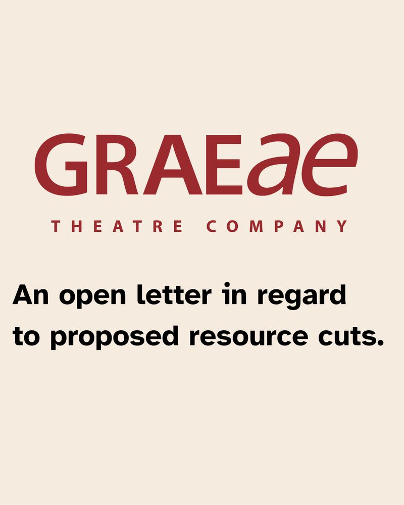 Cream background, red Graeae logo. Black text reads, An open letter in regard to proposed resource cuts.