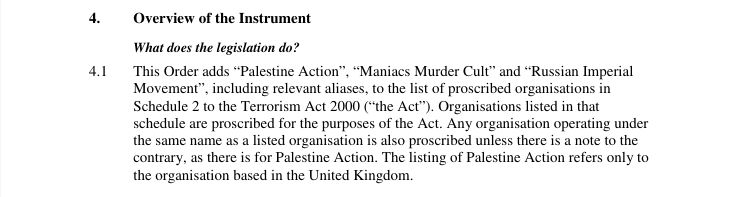 4. Overview of the Instrument What does the legislation do? 4.1 This Order adds 