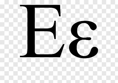 Capital and lowercase epsilon