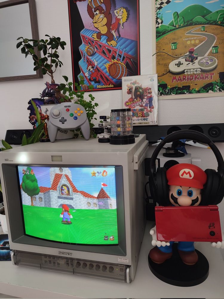 Un vieux jeu sur une vieille TV, joué par un vieux gars