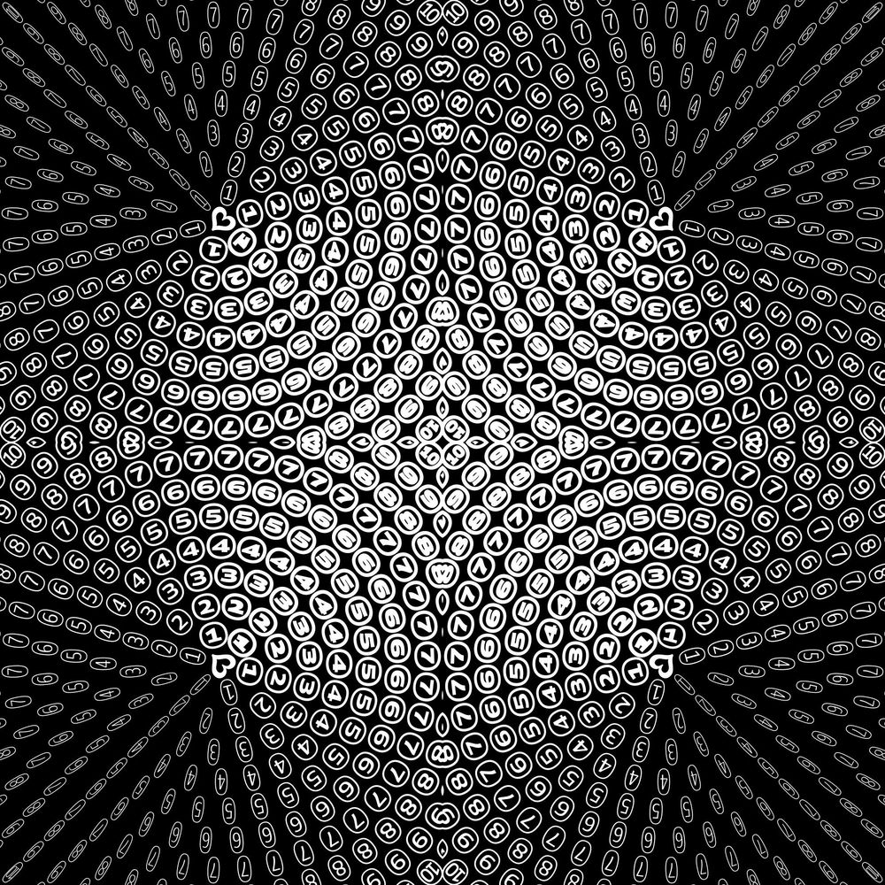 Circles of circled numbers set in Georama, a variable font by Production Type