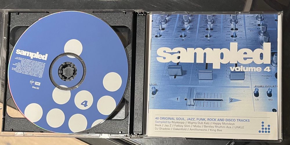 ‘Sampled’ Volume 4, by Various Artists. 2CD set released on Virgin Records in 2003. That Fatboy Slim, eh? What a tea leaf