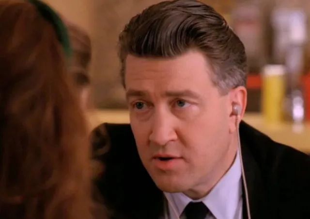 Gordon Cole (David Lynch) proclaims his passion for the Double R Diner's cherry pie (and probably for Shelly Johnson herself) 