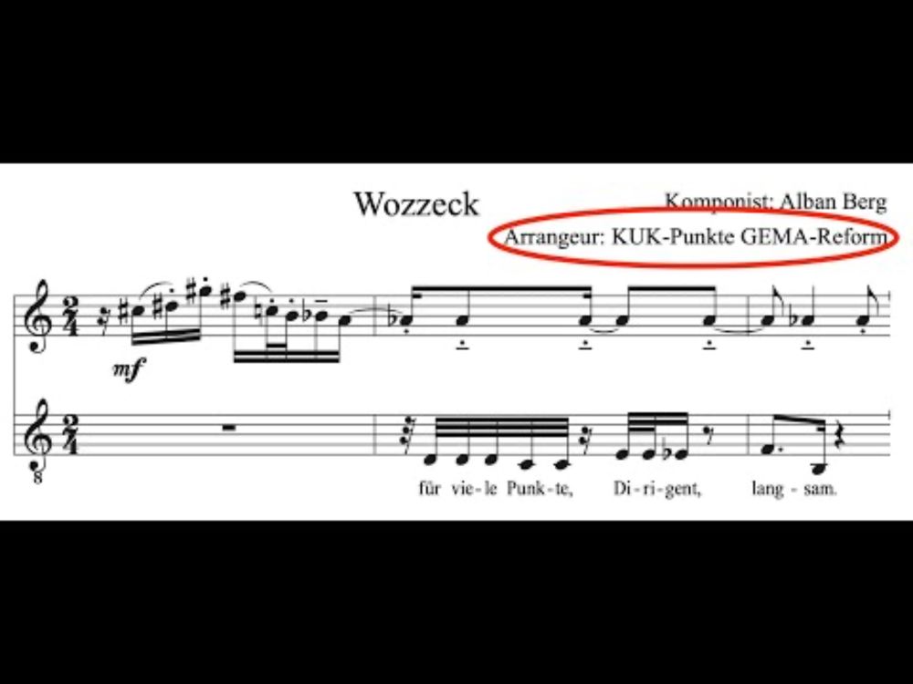GEMA Reform: Sucht Euch langsame Dirigenten, dann gibt's mehr KUK Punkte!