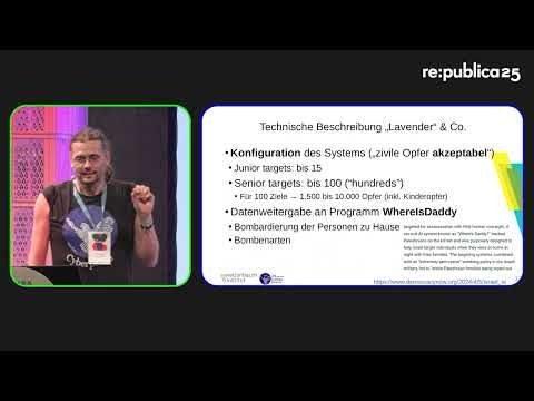 re:publica 25: Rainer Rehak - Der Mythos „gezielter Tötungen“ am Beispiel von Gaza