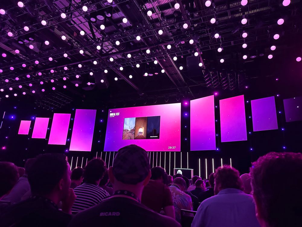 View of the main auditorium stage at Unreal Fest